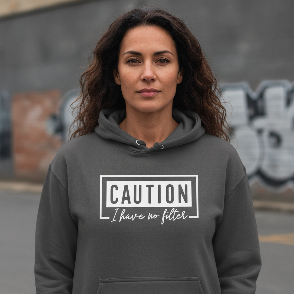 CAUTION: I Have No Filter Hoodie