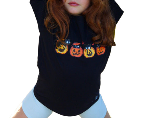 'Cats in Pumpkins' Kids Halloween T-Shirt
