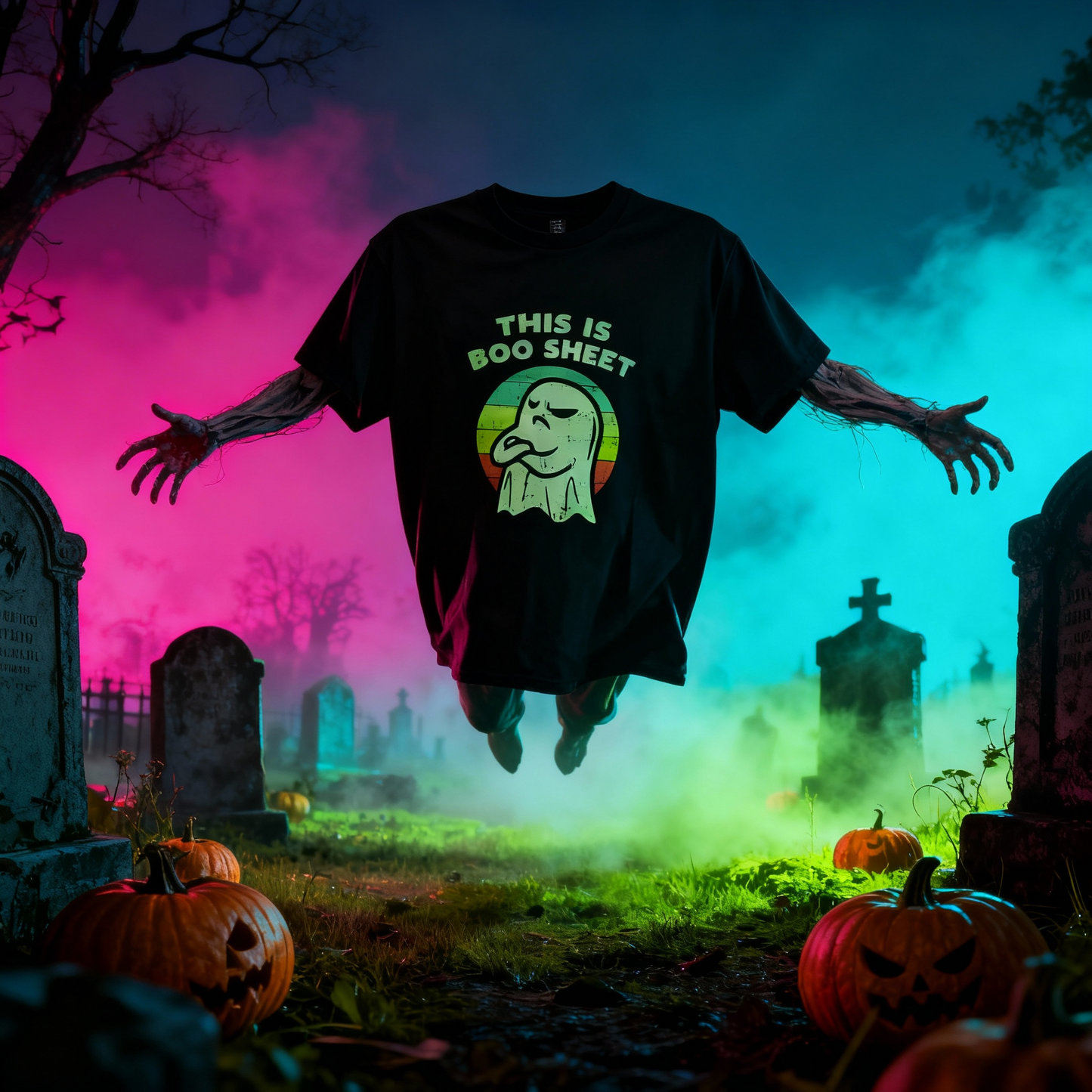 'BOO SHEET' Adult Halloween Tee