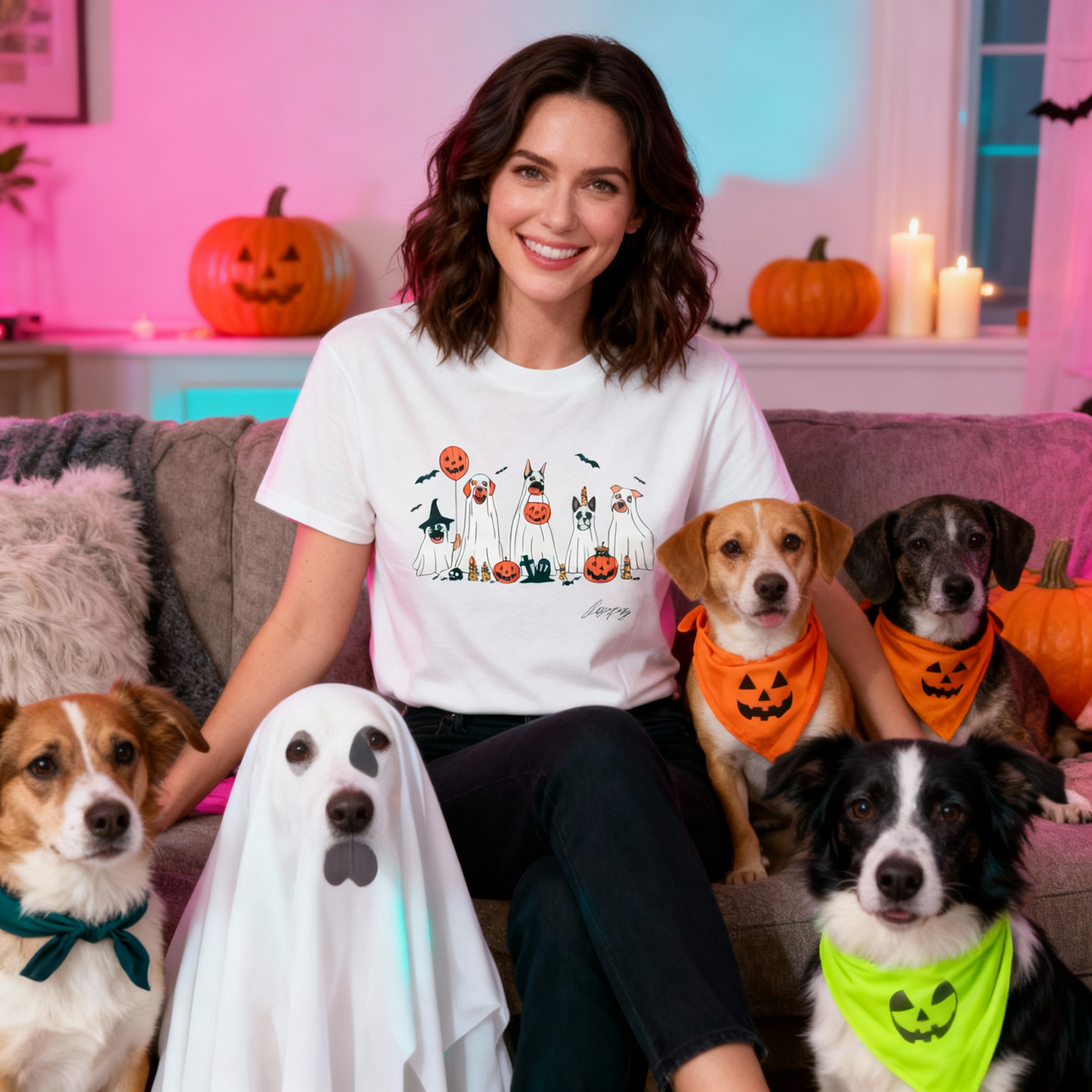 Spooky Pups Halloween Party Tee