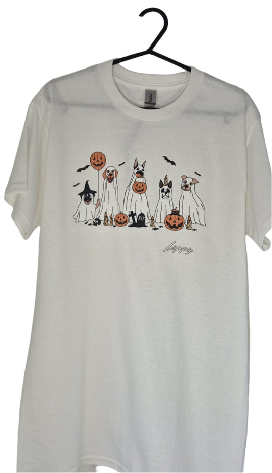 'Spooky Pup' Adults Halloween Crew T-Shirt